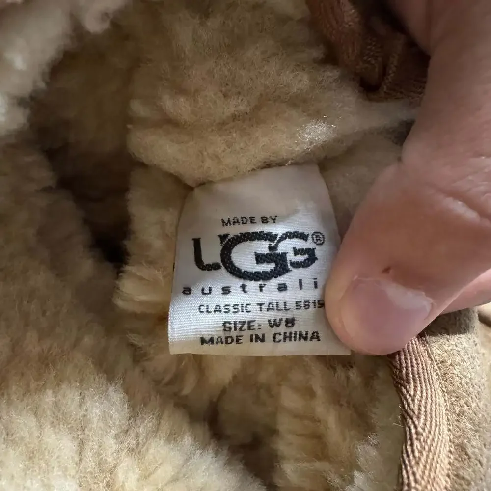 UGG Australia 5815 Classic Tall Chestnut Suede Sheepskin Boots